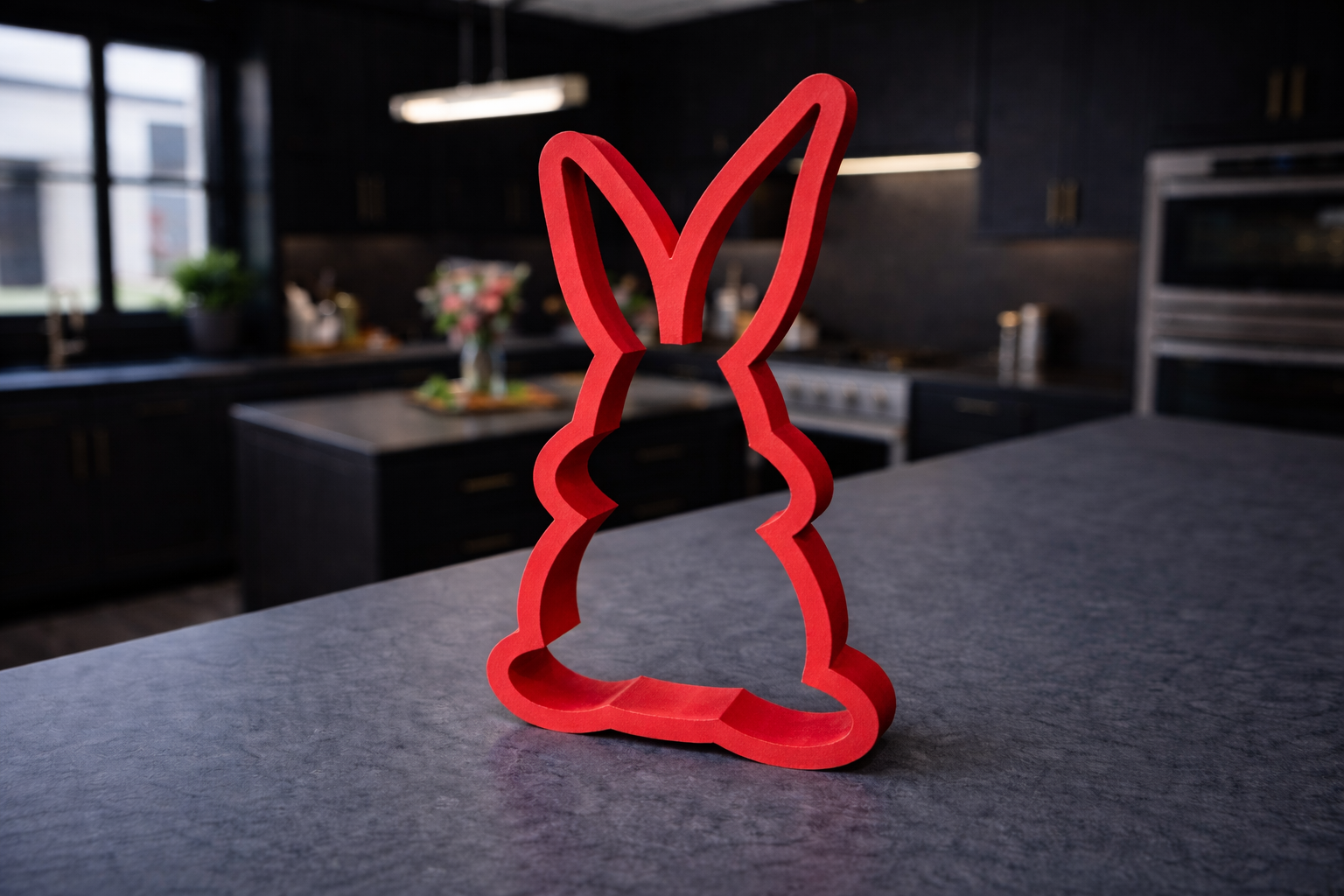 Moderne Hasen Skulptur – Minimalistische Osterdeko - v1