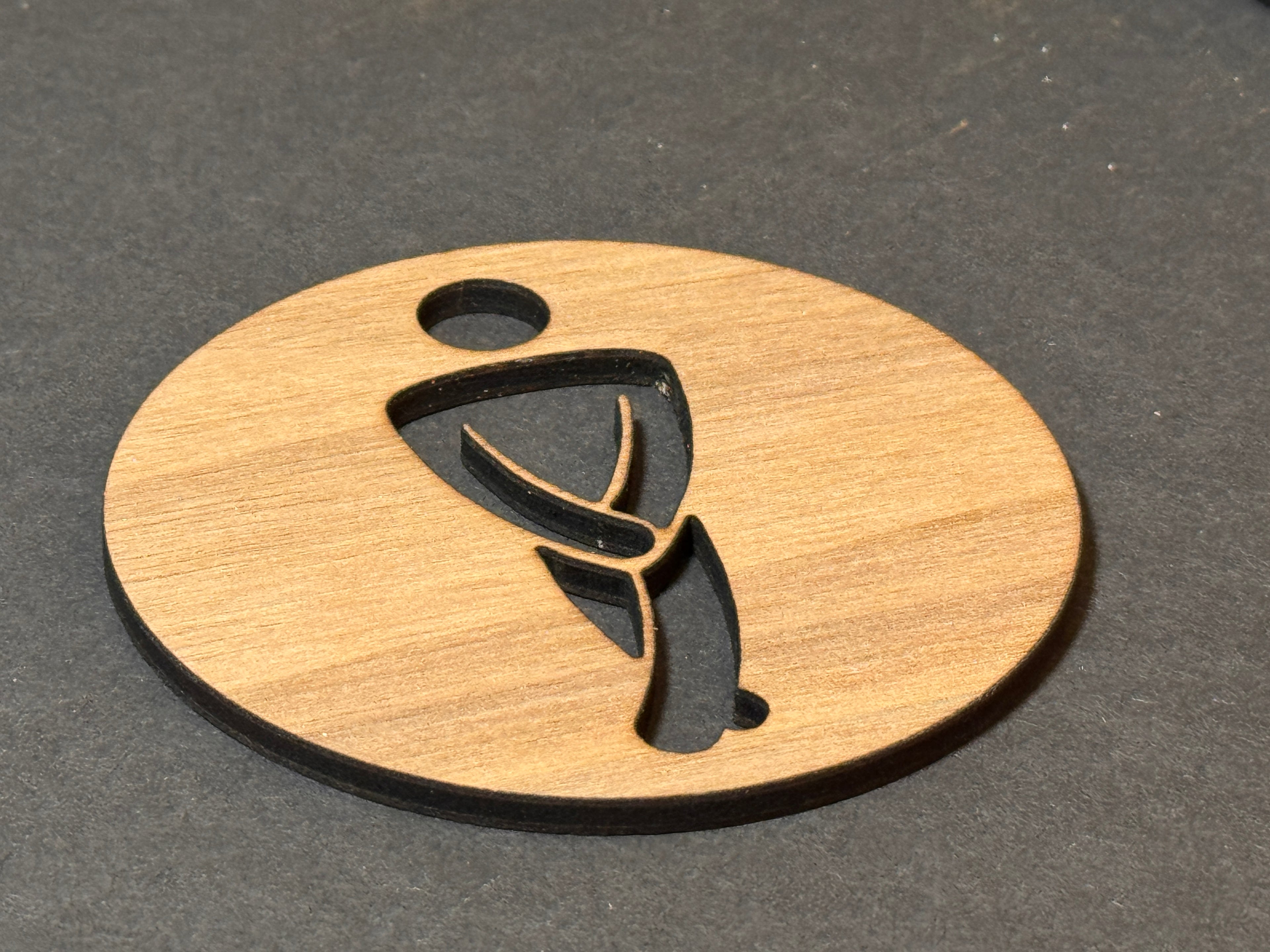 Holz-Toilettenschilder „Dringend!“-Design – WC-Schilder für Damen, Herren & Unisex