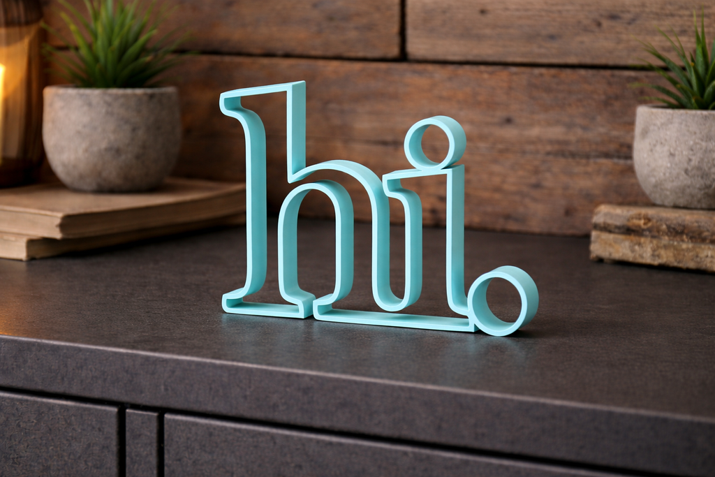 hi Deko Schriftzug – Modernes minimalistischen Design