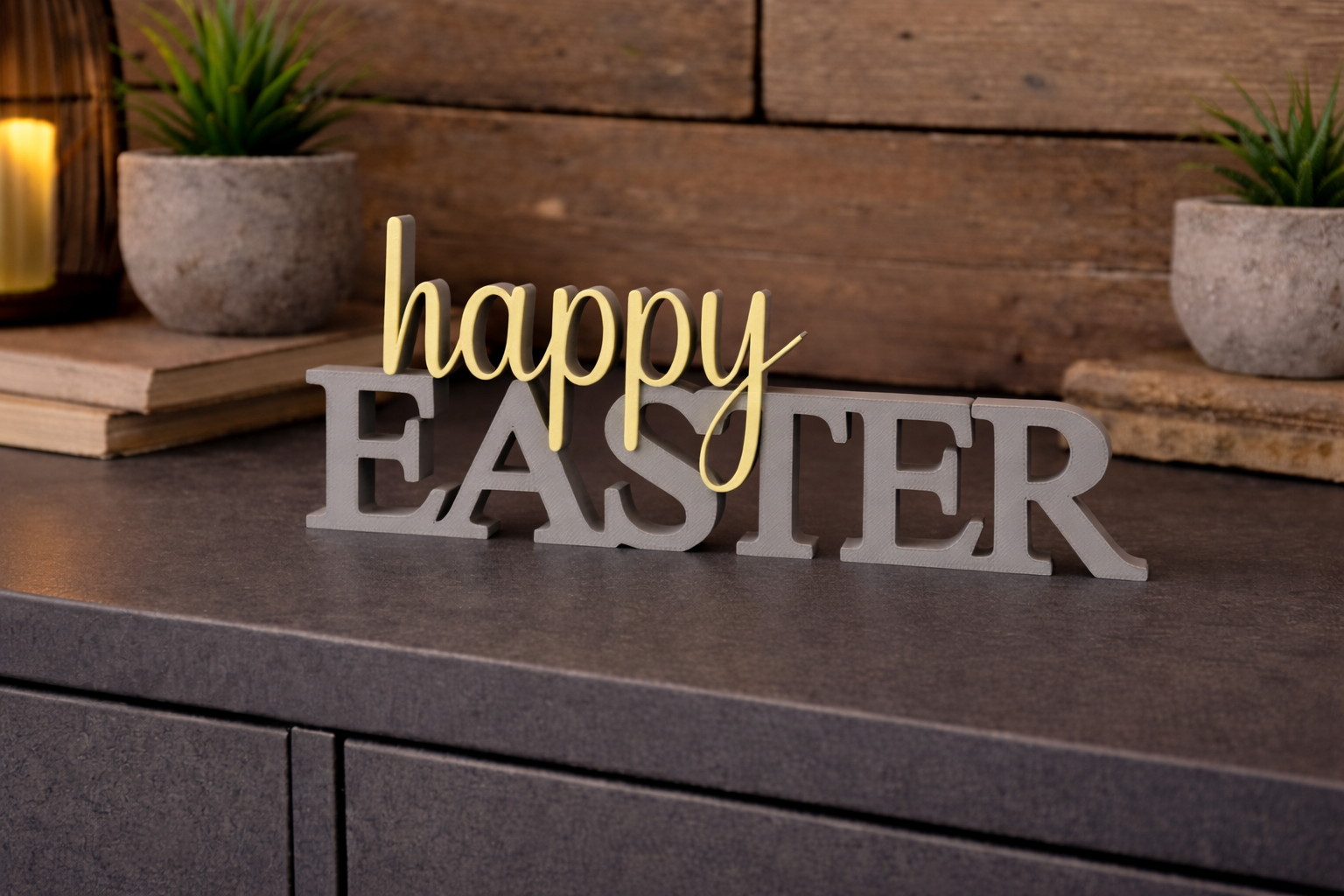 Happy Easter Deko Schriftzug – Moderne Osterdekoration