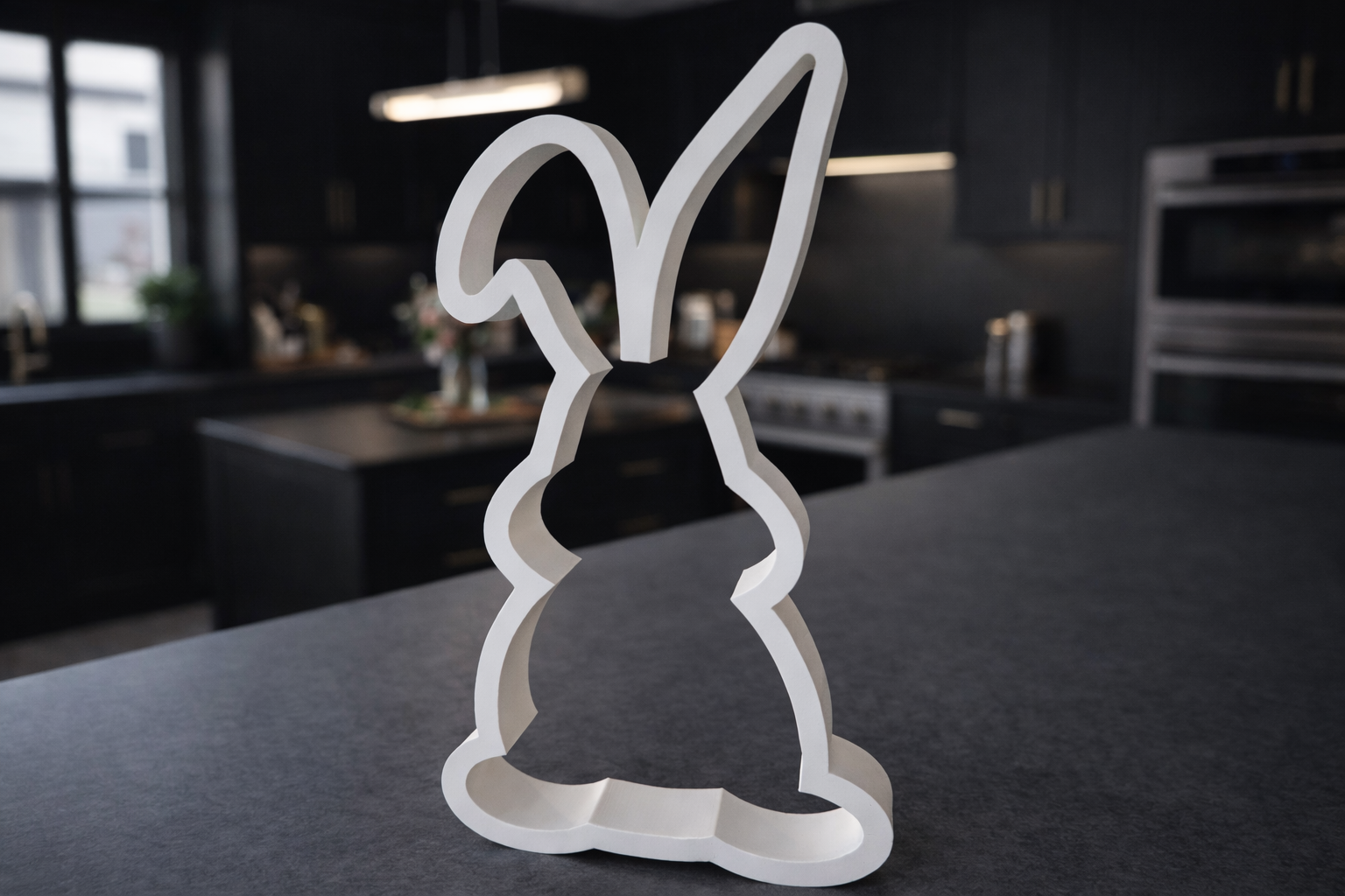 Moderne Hasen Skulptur – Minimalistische Osterdeko – v2