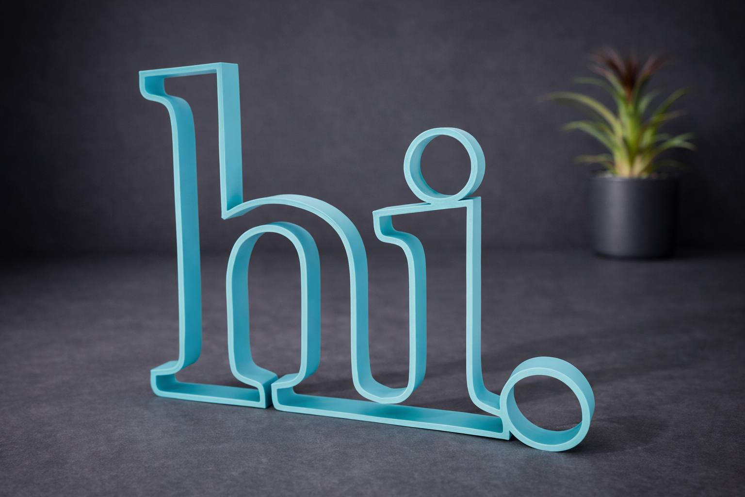 hi Deko Schriftzug – Modernes minimalistischen Design